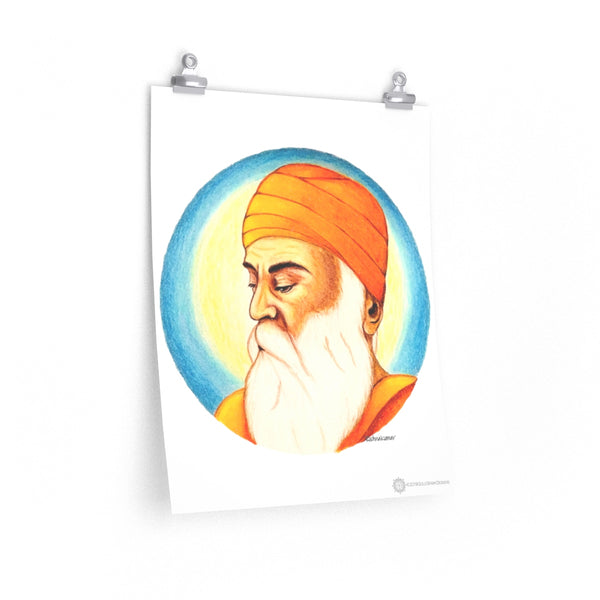 Guru Nanak Dev Ji Premium Matte Vertical Poster