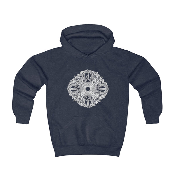 QDouble Vajra Mantra Flame Soft Cotton Youth Hoodie
