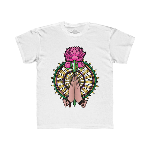 QNamaste Lotus Soft Cotton Kids Regular Fit T-Shirt