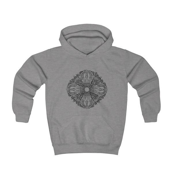 QDouble Vajra Mantra Flame Soft Cotton Youth Hoodie