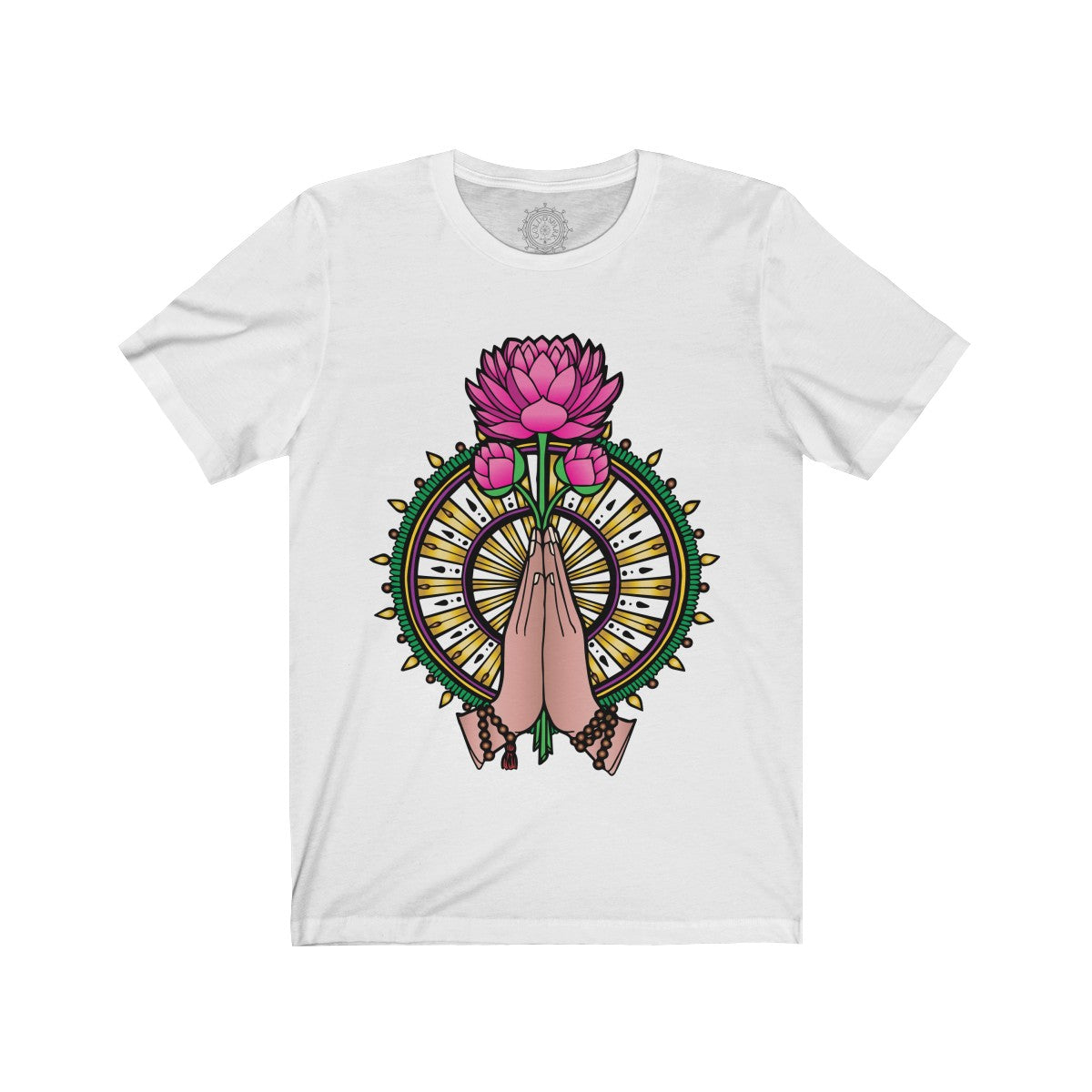 QNamaste Lotus Men's & Women's Soft Cotton Jersey T-Shirt